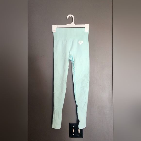 Womens best aqua blue power seamless leggings Athletic | athleisure compression - Picture 6 of 11